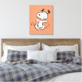 Erdnüsse | Ein Snoopy Happy Dance Leinwanddruck (Insitu (Schlafzimmer))