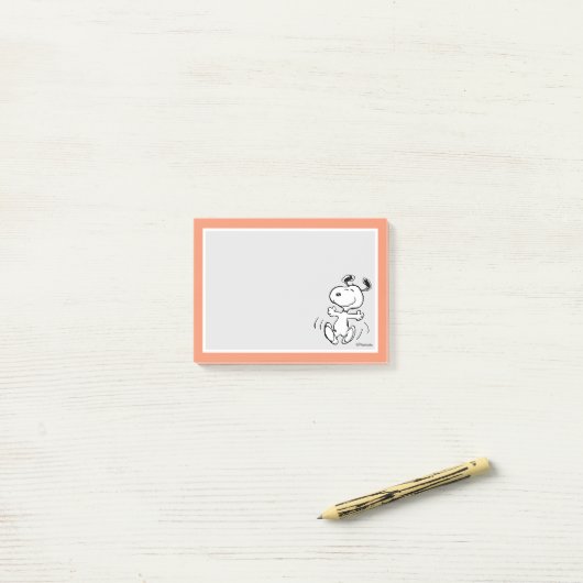 Erdnüsse | Ein Snoopy Happy Dance Post-it Klebezettel (Auf Schreibtisch)