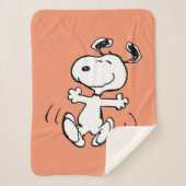 Erdnüsse | Ein Snoopy Happy Dance Sherpadecke (Vorderseite)