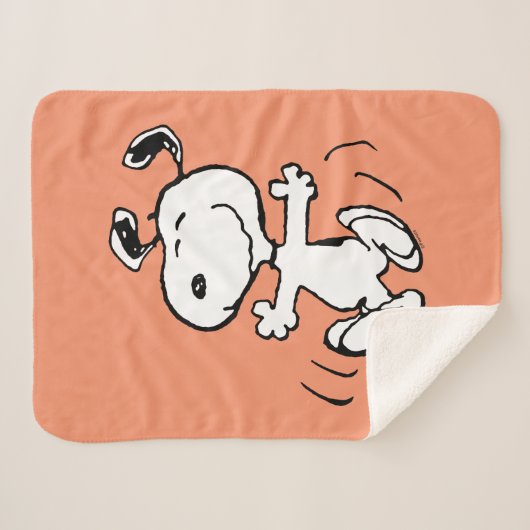 Erdnüsse | Ein Snoopy Happy Dance Sherpadecke (Vorderseite (Horizontal))