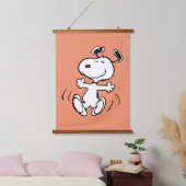 Erdnüsse | Ein Snoopy Happy Dance Wandteppich Mit Holzrahmen (Schlafzimmer)