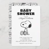 Erdnüsse | einfache Snoopy Baby Dusche Einladung (Vorne/Hinten)
