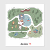 Erdnüsse | Eingebettet in den Bergcampingplatz Aufkleber (Blatt)