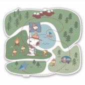 Erdnüsse | Eingebettet in den Bergcampingplatz Aufkleber (Vorderseite)