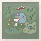 Erdnüsse | Eingebettet in den Bergcampingplatz Glasuntersetzer (Vorderseite)