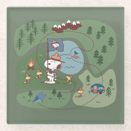 Erdnüsse | Eingebettet in den Bergcampingplatz Glasuntersetzer (Vorderseite)