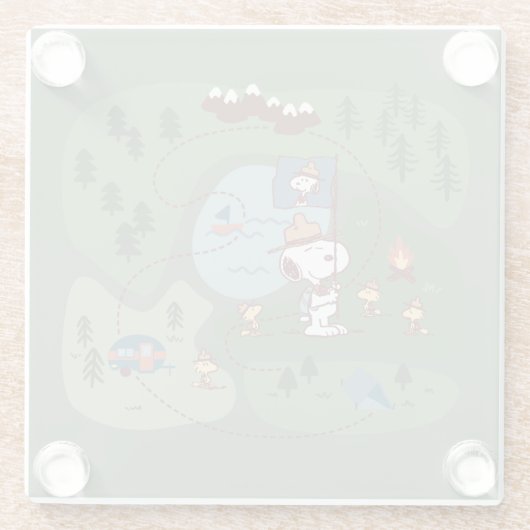 Erdnüsse | Eingebettet in den Bergcampingplatz Glasuntersetzer (Rückseite)