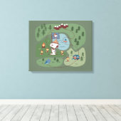 Erdnüsse | Eingebettet in den Bergcampingplatz Leinwanddruck (Insitu (Holzboden))