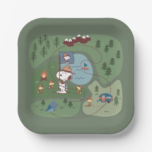 Erdnüsse | Eingebettet in den Bergcampingplatz Pappteller (Vorderseite)