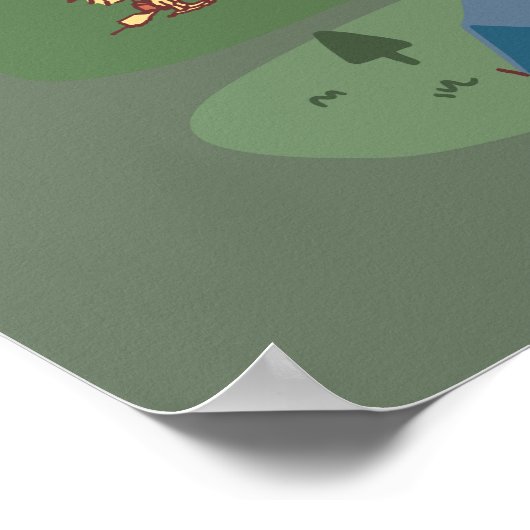 Erdnüsse | Eingebettet in den Bergcampingplatz Poster (Ecke)