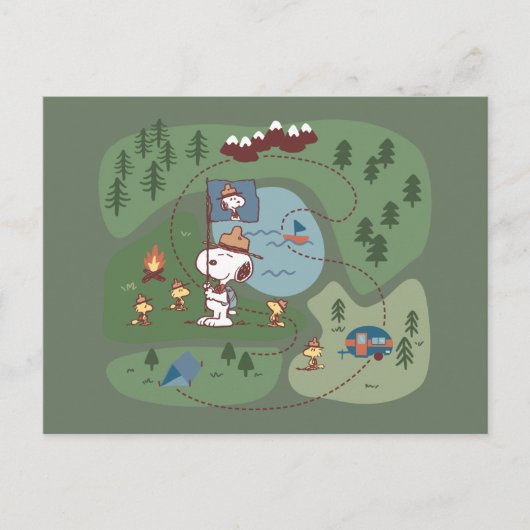 Erdnüsse | Eingebettet in den Bergcampingplatz Postkarte (Vorderseite)