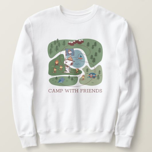 Erdnüsse | Eingebettet in den Bergcampingplatz Sweatshirt (Design vorne)