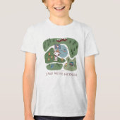 Erdnüsse | Eingebettet in den Bergcampingplatz Tri-Blend Shirt (Vorderseite)