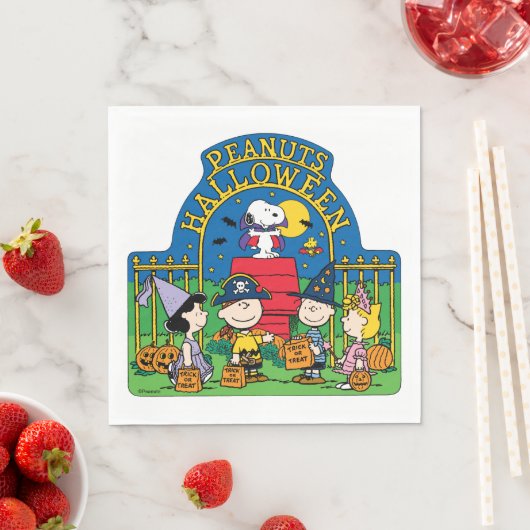 Erdnüsse | Erdnüsse Halloween Serviette (Beispiel)