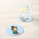 Erdnüsse | Erntedank Peppermint Patty Runder Pappuntersetzer (Vor Ort)