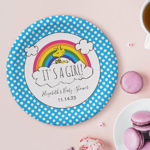 Erdnüsse Es ist eine Mädchen-Babydusche Pappteller