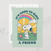 Erdnüsse | Es ist gut, Freunde zu haben Postkarte (Vorne/Hinten)