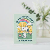 Erdnüsse | Es ist gut, Freunde zu haben Postkarte (Stehend Vorderseite)