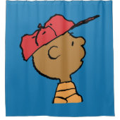 Erdnüsse | Franklin Baseball Cap Duschvorhang (Vorderseite)