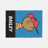 Erdnüsse | Franklin Baseball Cap Fleecedecke (Vorderseite (Horizontal))