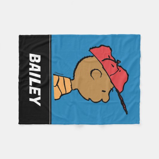 Erdnüsse | Franklin Baseball Cap Fleecedecke (Vorderseite (Horizontal))