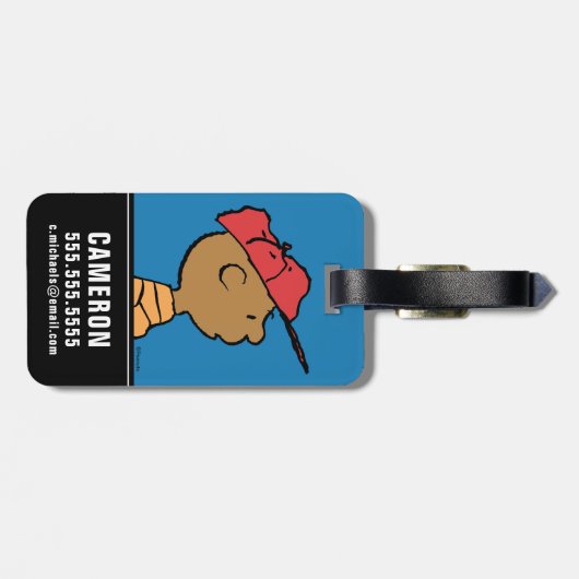 Erdnüsse | Franklin Baseball Cap Gepäckanhänger (Rückseite horizontal)