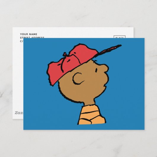 Erdnüsse | Franklin Baseball Cap Postkarte (Vorne/Hinten)