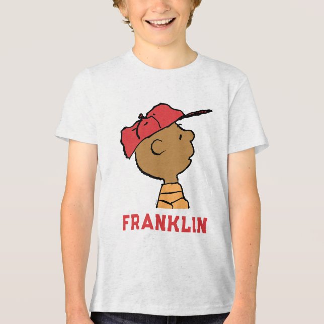 Erdnüsse | Franklin Baseball Cap Tri-Blend Shirt (Vorderseite)