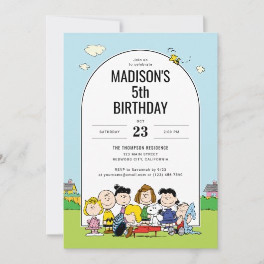 Erdnüsse | Franklin Birthday Einladung (Vorderseite)