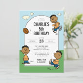 Erdnüsse | Franklin Boys Birthday Einladung (Stehend Vorderseite)