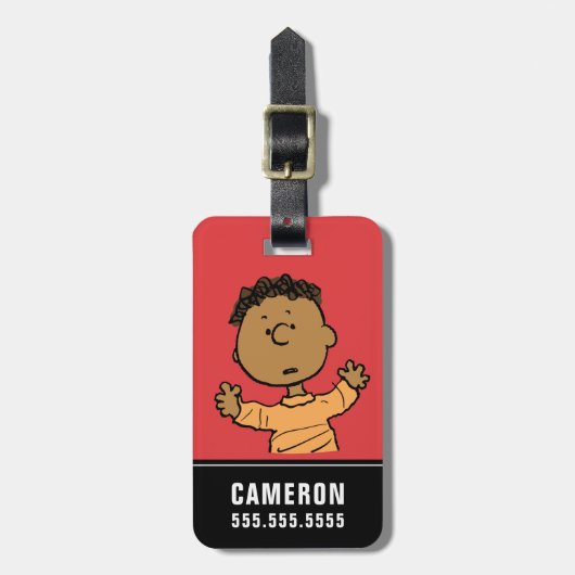 Erdnüsse | Franklin Look Gepäckanhänger (Vorderseite vertikal)