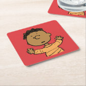 Erdnüsse | Franklin Look Rechteckiger Pappuntersetzer (angewinkelt)