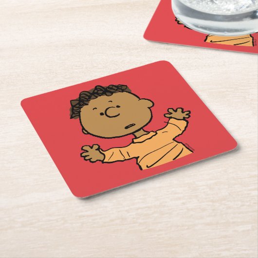 Erdnüsse | Franklin Look Rechteckiger Pappuntersetzer (angewinkelt)