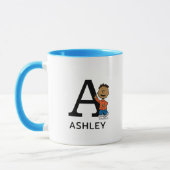 Erdnüsse | Franklin Name & Monogram A Tasse (Links)