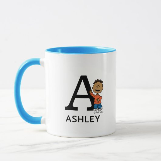 Erdnüsse | Franklin Name & Monogram A Tasse (Links)