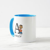 Erdnüsse | Franklin Name & Monogram A Tasse (Vorderseite Links)