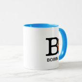 Erdnüsse | Franklin Name & Monogram B Tasse (VorderseiteRechts)