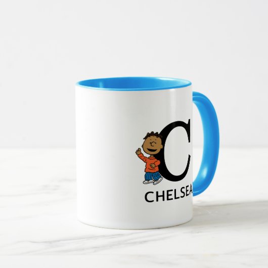 Erdnüsse | Franklin Name & Monogram C Tasse (VorderseiteRechts)