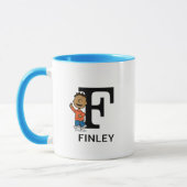 Erdnüsse | Franklin Name & Monogram F Tasse (Links)