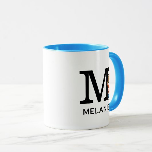 Erdnüsse | Franklin Name & Monogram M Tasse (VorderseiteRechts)