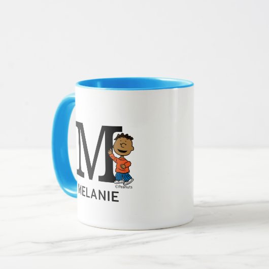 Erdnüsse | Franklin Name & Monogram M Tasse (Vorderseite Links)