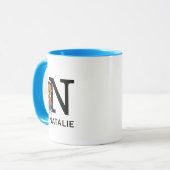 Erdnüsse | Franklin Name & Monogram N Tasse (Vorderseite Links)