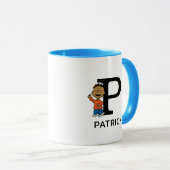 Erdnüsse | Franklin Name & Monogram P Tasse (VorderseiteRechts)