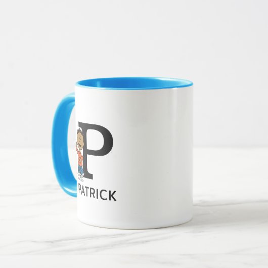 Erdnüsse | Franklin Name & Monogram P Tasse (Vorderseite Links)