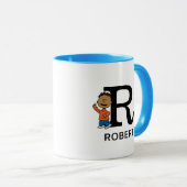 Erdnüsse | Franklin Name & Monogram R Tasse (VorderseiteRechts)