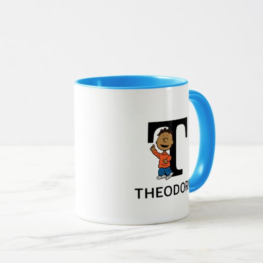 Erdnüsse | Franklin Name & Monogram T Tasse (VorderseiteRechts)