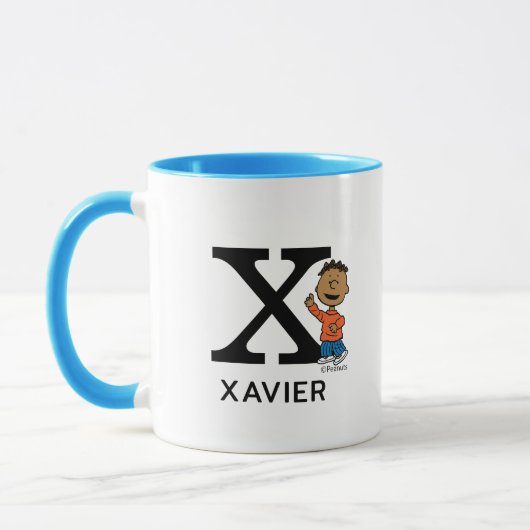 Erdnüsse | Franklin Name & Monogram X Tasse (Links)