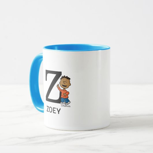 Erdnüsse | Franklin Name & Monogram Z Tasse (Vorderseite Links)