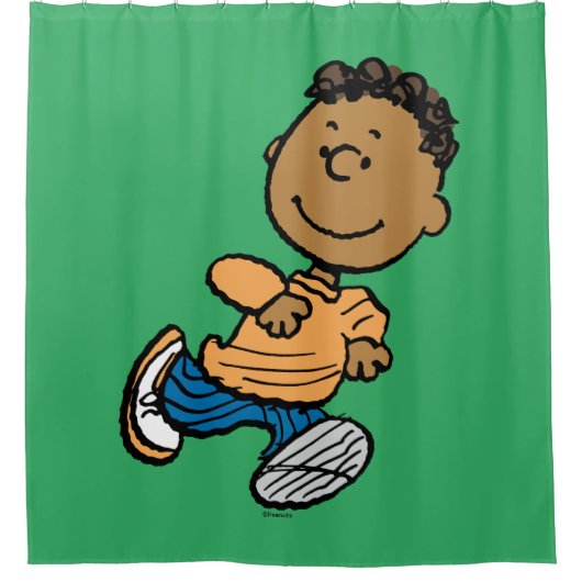 Erdnüsse | Franklin Running Duschvorhang (Vorderseite)