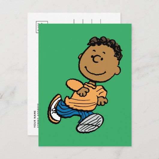 Erdnüsse | Franklin Running Postkarte (Vorne/Hinten)
